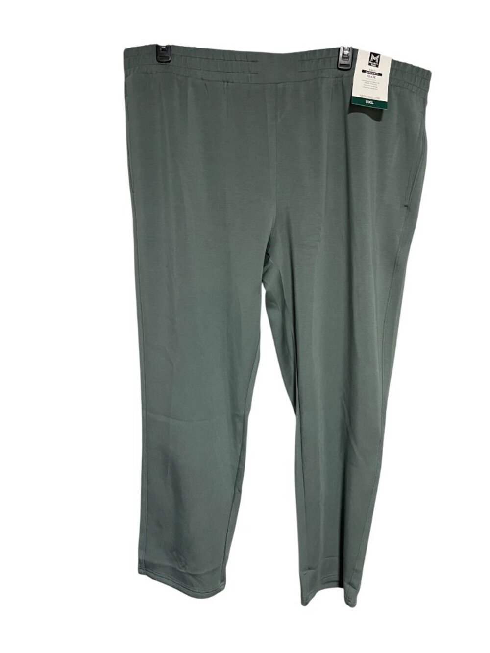 Green Sandwash Pants Mens 3XL Members Mark Soft Athleisure